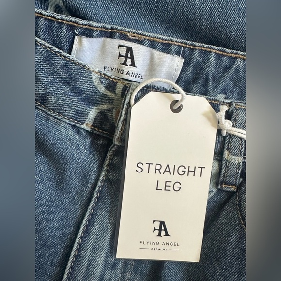 NWT Flying Angel Allover Bow Print Jeans. Size 11/30. - Picture 4 of 9